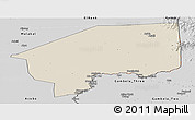 Shaded Relief Panoramic Map of Nasir, desaturated