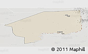 Shaded Relief Panoramic Map of Nasir, lighten, semi-desaturated