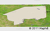 Shaded Relief Panoramic Map of Nasir, satellite outside