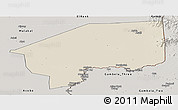 Shaded Relief Panoramic Map of Nasir, semi-desaturated