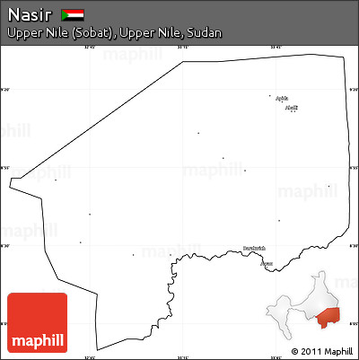 Blank Simple Map of Nasir, cropped outside
