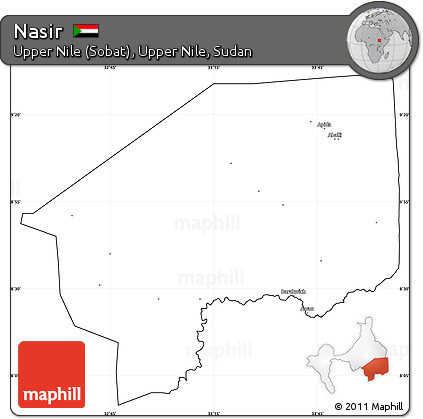 Blank Simple Map of Nasir, cropped outside