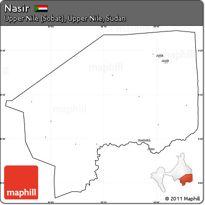 Blank Simple Map of Nasir, cropped outside