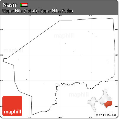 Blank Simple Map of Nasir, cropped outside, no labels
