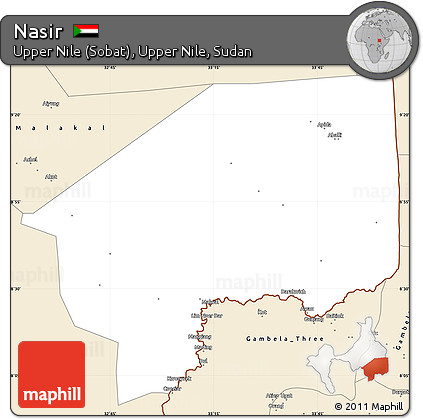 Classic Style Simple Map of Nasir