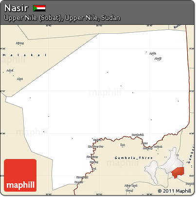 Classic Style Simple Map of Nasir