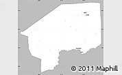 Gray Simple Map of Nasir, single color outside
