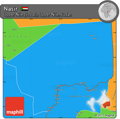 Political Simple Map of Nasir