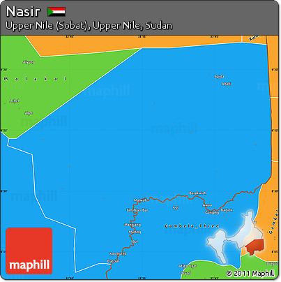 Political Simple Map of Nasir