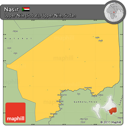 Savanna Style Simple Map of Nasir