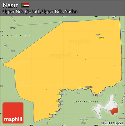 Savanna Style Simple Map of Nasir