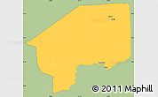 Savanna Style Simple Map of Nasir, single color outside