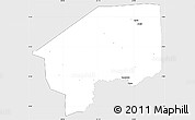 Silver Style Simple Map of Nasir, single color outside