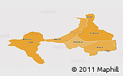 Political Shades Panoramic Map of Upper Nile (Sobat), cropped outside