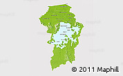 Physical 3D Map of Brokopondo, cropped outside