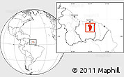Blank Location Map of Brokopondo