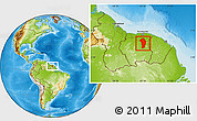 Physical Location Map of Brokopondo