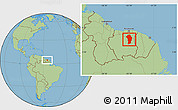Savanna Style Location Map of Brokopondo