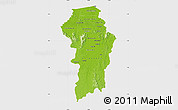 Physical Map of Brokopondo, single color outside