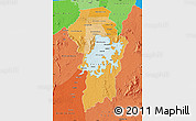 Political Shades Map of Brokopondo