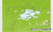 Physical Panoramic Map of Brokopondo