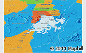 Political Panoramic Map of Brokopondo