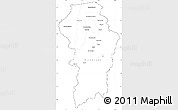 Blank Simple Map of Brokopondo, cropped outside