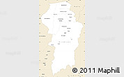 Classic Style Simple Map of Brokopondo