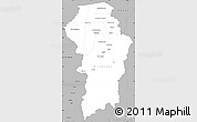 Gray Simple Map of Brokopondo