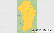 Savanna Style Simple Map of Brokopondo