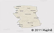 Shaded Relief 3D Map of Commewijne, cropped outside