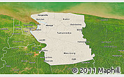 Shaded Relief 3D Map of Commewijne, satellite outside