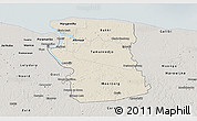 Shaded Relief 3D Map of Commewijne, semi-desaturated