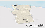 Shaded Relief 3D Map of Commewijne, single color outside