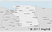Silver Style 3D Map of Commewijne