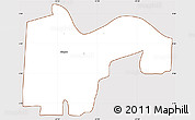 Classic Style Simple Map of Alkmaar, cropped outside