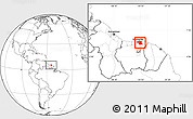 Blank Location Map of Commewijne