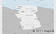 Gray Map of Commewijne, single color outside