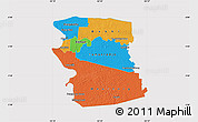 Political Map of Commewijne, cropped outside