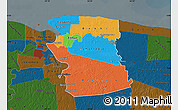 Political Map of Commewijne, darken