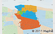 Political Map of Commewijne, lighten