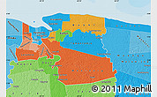 Political Map of Commewijne, political shades outside