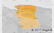 Political Shades Map of Commewijne, lighten, desaturated