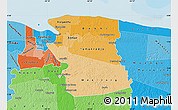 Political Shades Map of Commewijne
