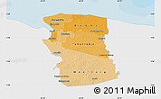 Political Shades Map of Commewijne, single color outside