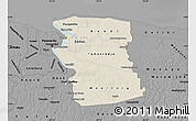 Shaded Relief Map of Commewijne, darken, desaturated