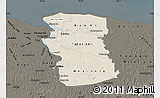 Shaded Relief Map of Commewijne, darken