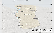 Shaded Relief Map of Commewijne, lighten, semi-desaturated