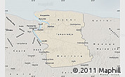 Shaded Relief Map of Commewijne, semi-desaturated