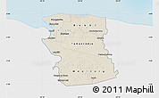 Shaded Relief Map of Commewijne, single color outside